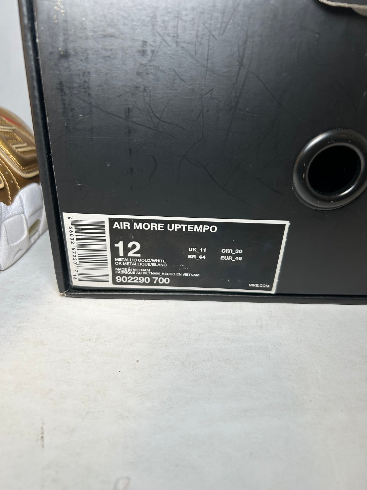 Nike Air More Uptempo Supreme Metallic Gold (Pre-Owned)