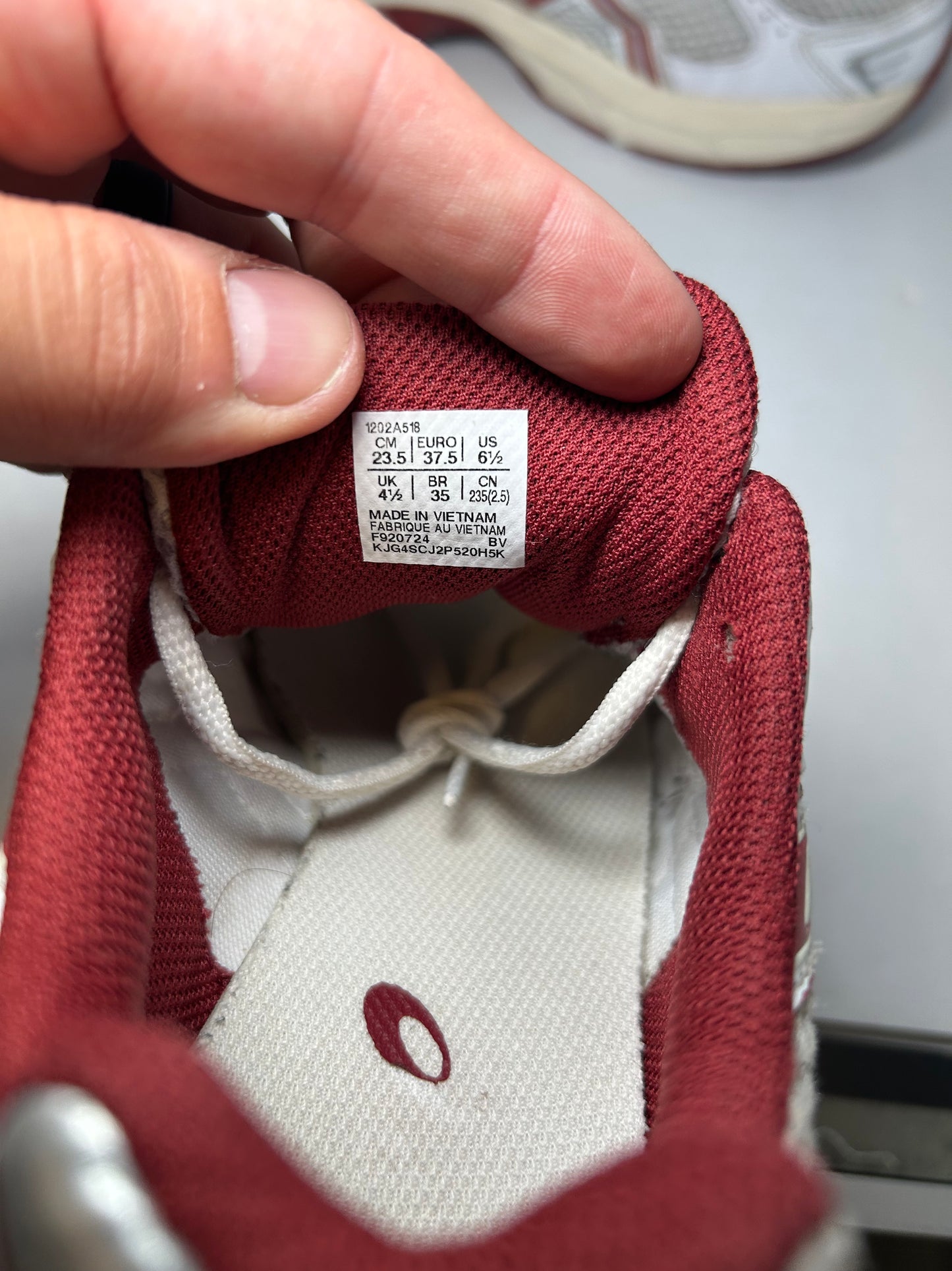 ASICS Gel 1130 White Red Dahlia (Pre-Owned)