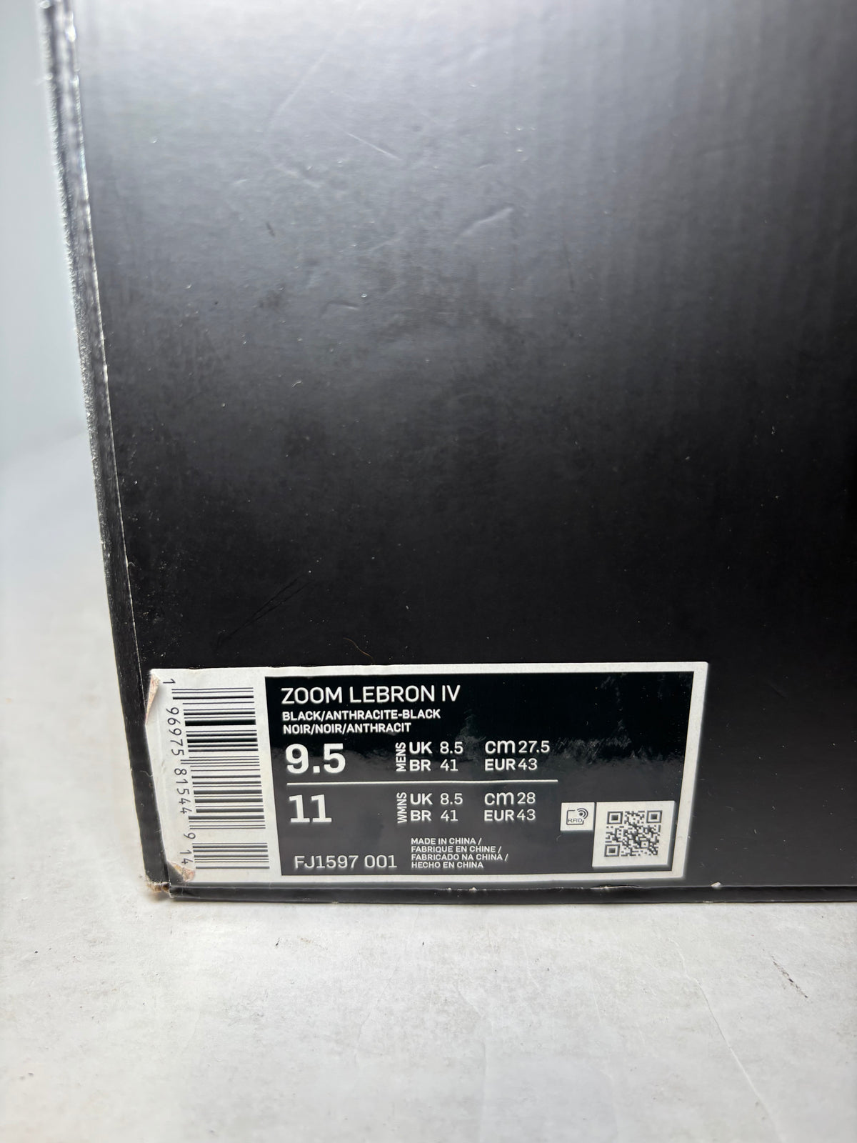 Nike Zoom LeBron 4 Black Anthracite
