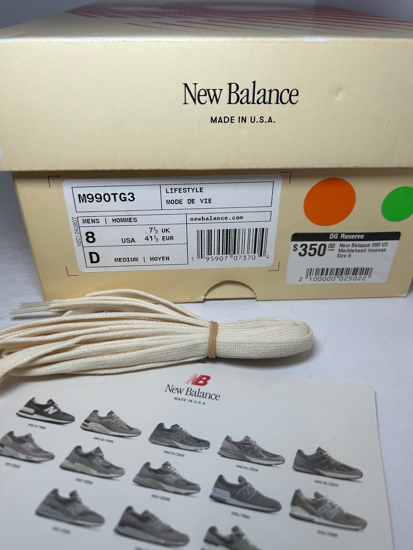 New Balance 990v3 Made In USA Teddy Santis Marblehead (Pre-Owned)