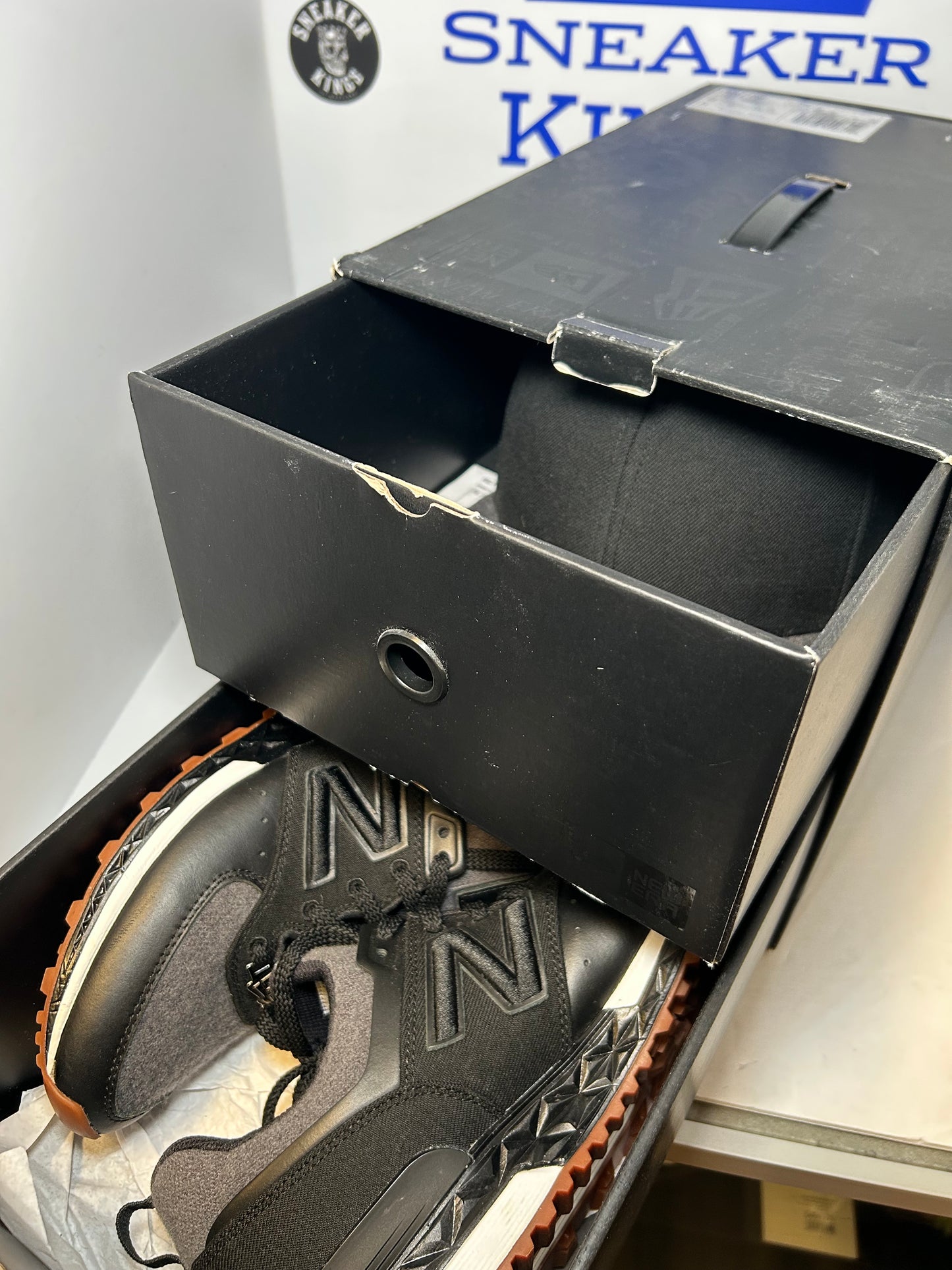 New Balance 574 Sport New Era Black Gum w/ New Era Hat (Pre-Owned)