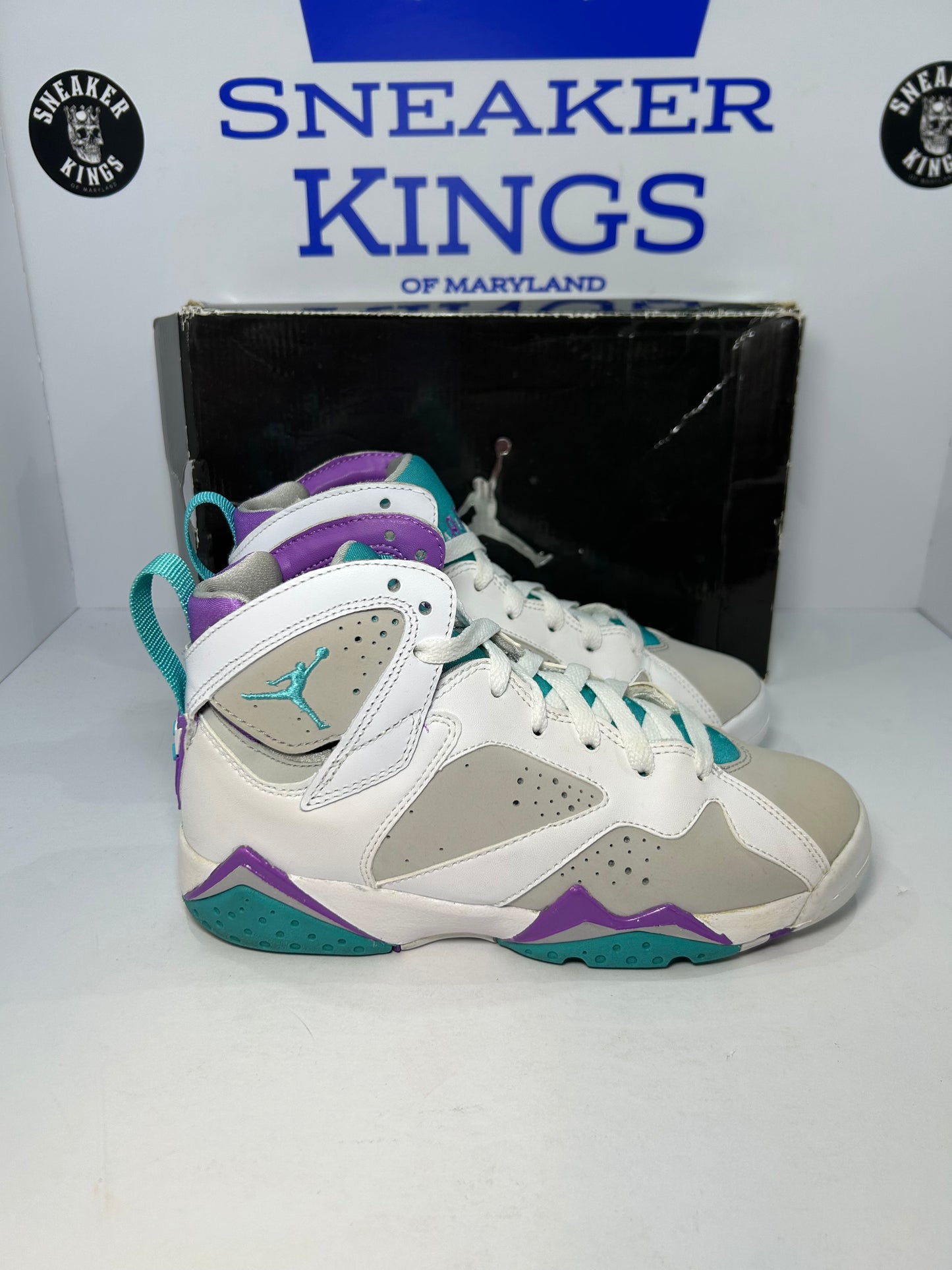 Air Jordan 7 Retro GS Mineral Blue Bright Violet (Pre-Owned)