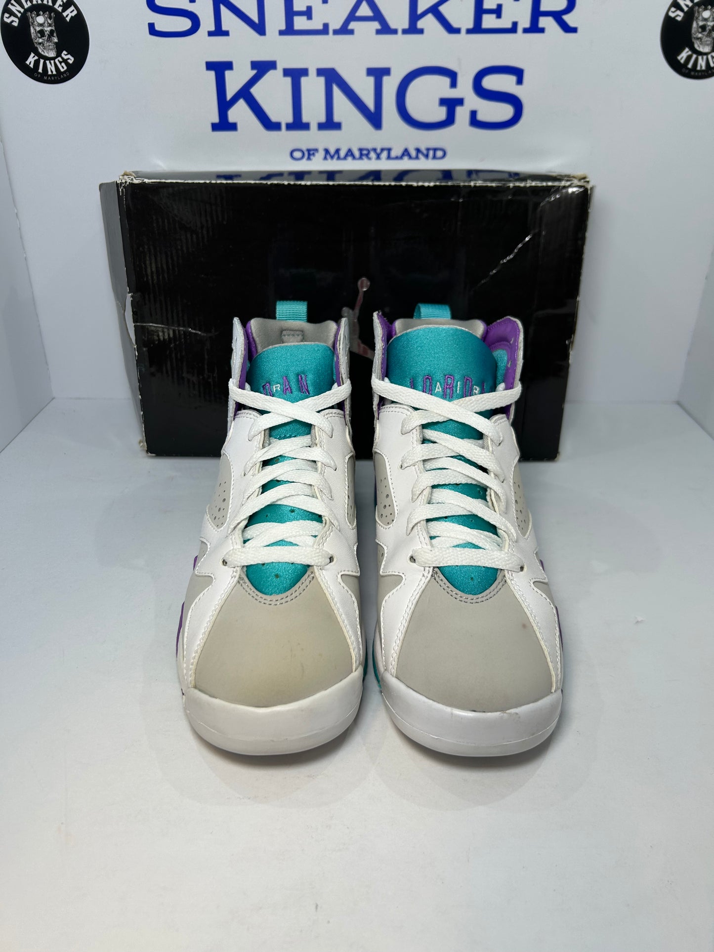 Air Jordan 7 Retro GS Mineral Blue Bright Violet (Pre-Owned)