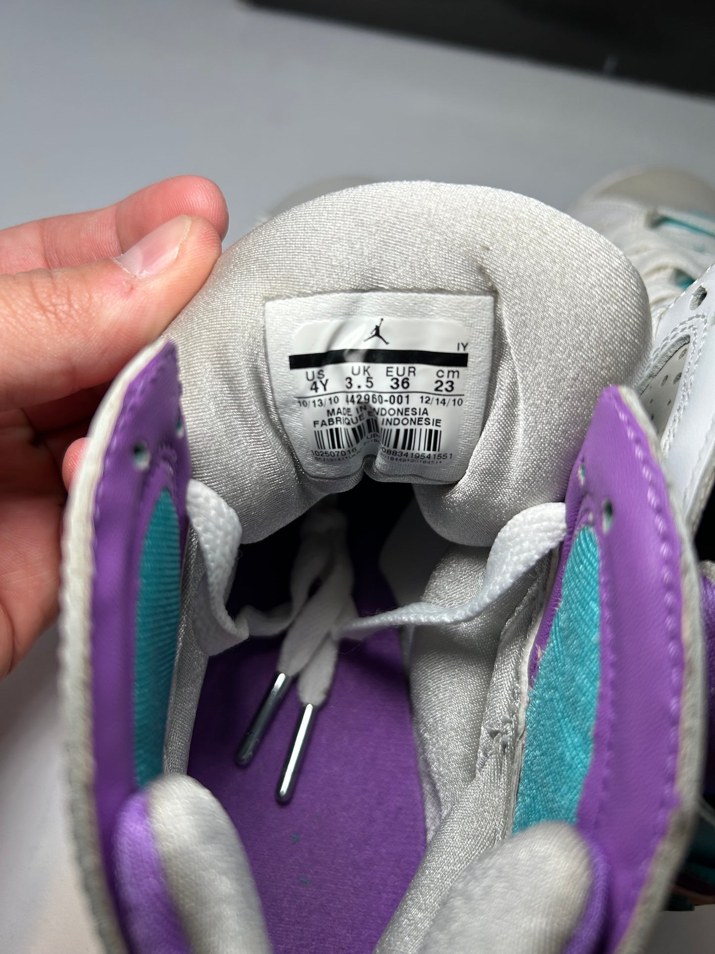 Air Jordan 7 Retro GS Mineral Blue Bright Violet (Pre-Owned)