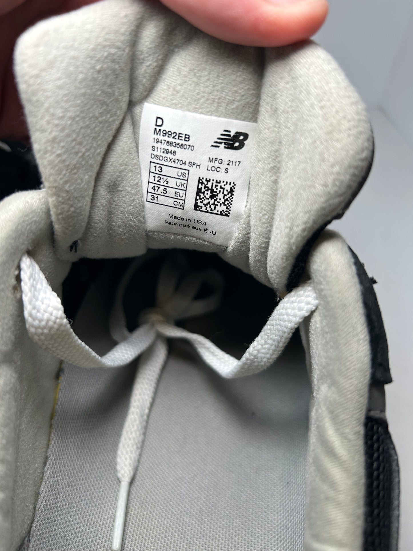 New Balance 992 Made in USA 2021 Black (Pre-Owned)