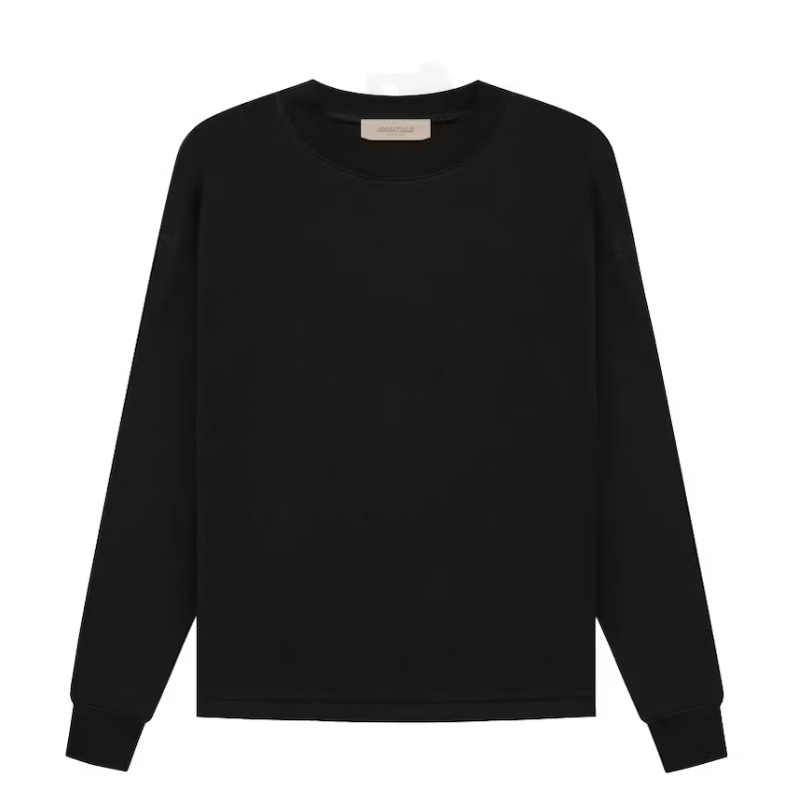 Fear of God Essentials Stretch Limo Black Relaxed Crewneck