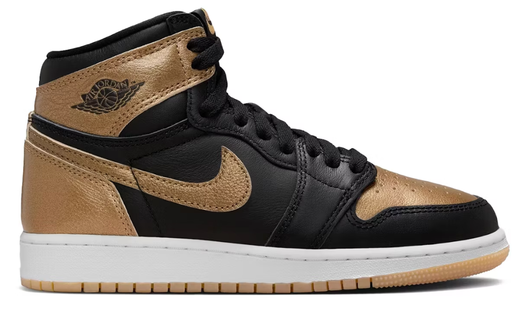Air Jordan 1 Retro High OG GS Black Metallic Gold