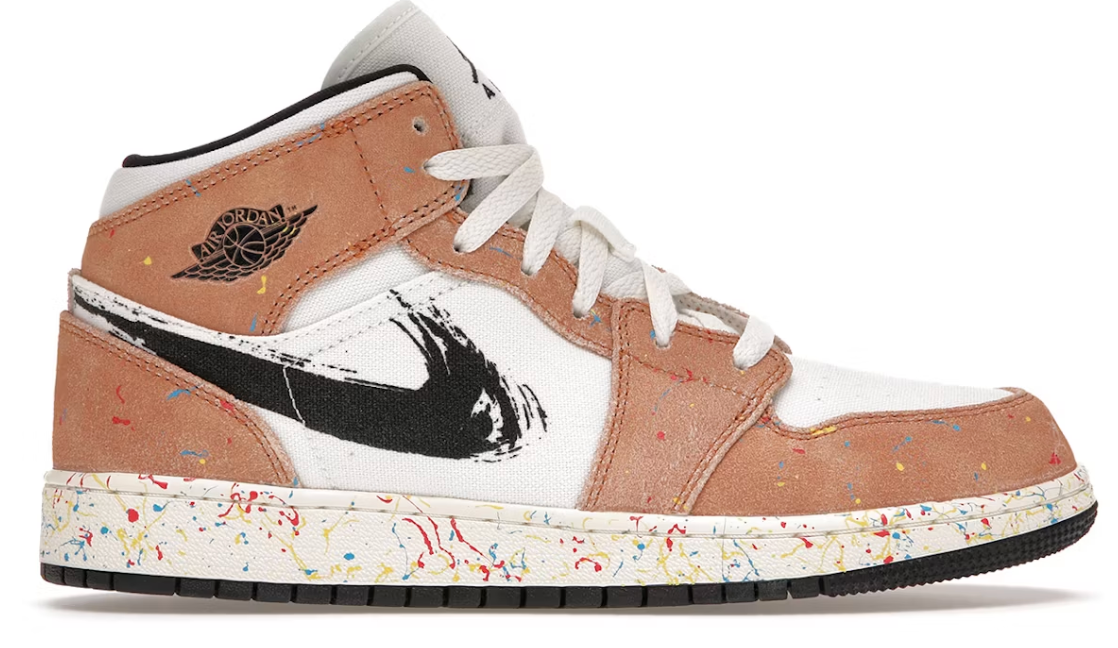 Air Jordan 1 SE High Brushstroke Paint Splatter (GS)
