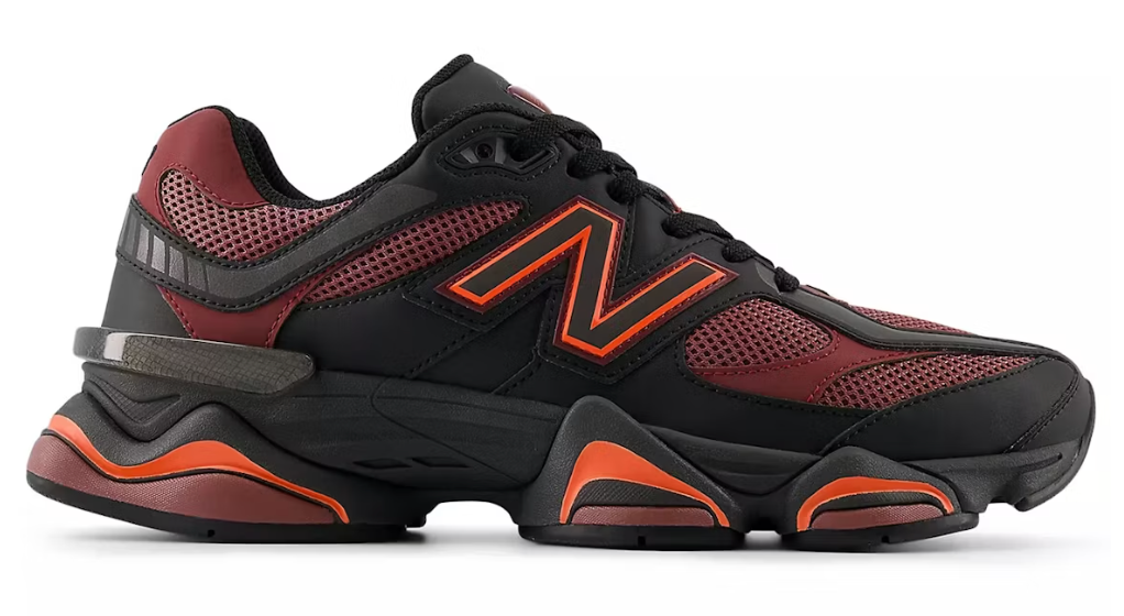 New Balance 9060 Black Washed Burgundy