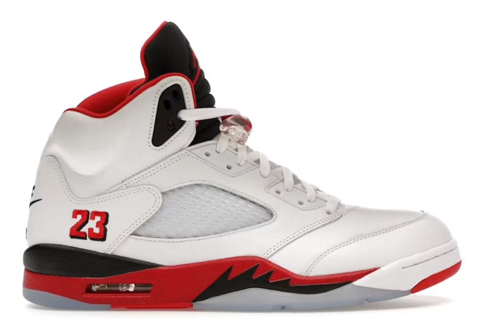Air Jordan 5 Retro Fire Red Black Tongue 2025