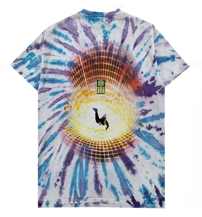 Travis Scott Astroworld Flame Tie Dye Tee Shirt