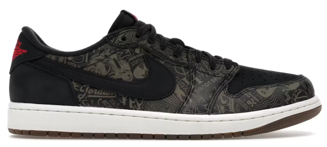 Air Jordan 1 Retro Low OG Laser Black University Red