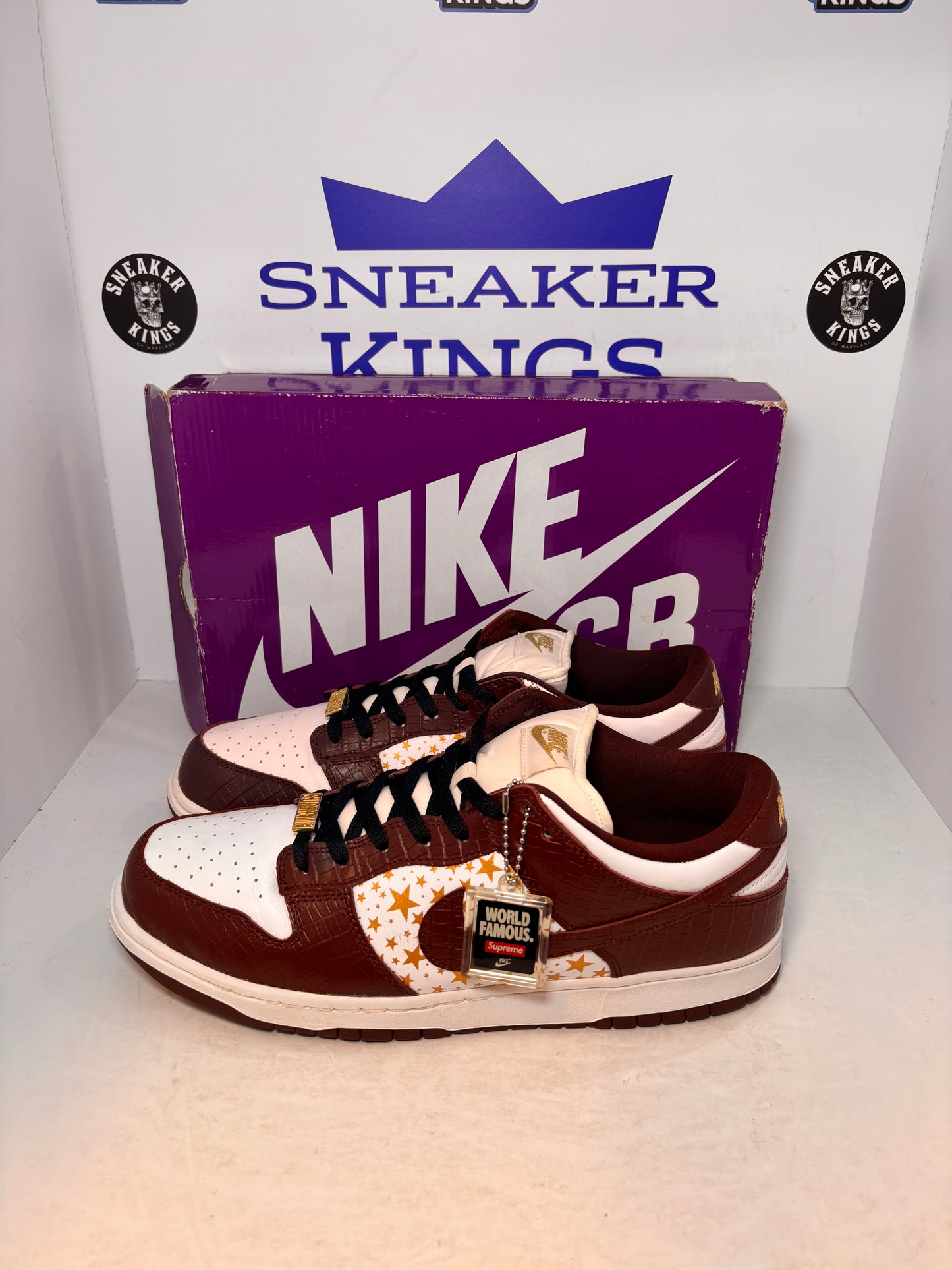 Nike Dunk SB Low x Supreme Barkroot Brown (Pre-Owned)