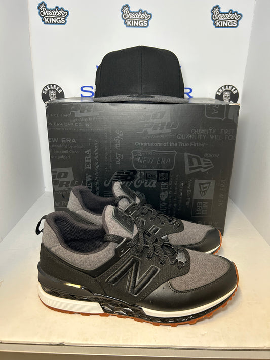 New Balance 574 Sport New Era Black Gum w/ New Era Hat (Pre-Owned)
