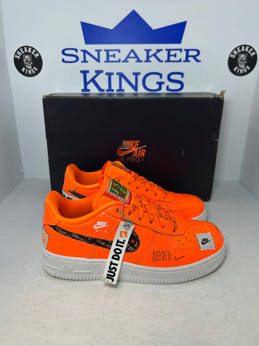 Nike Air Force 1 PRM Low GS Orange Just Do It Logo (Pre-Owned)