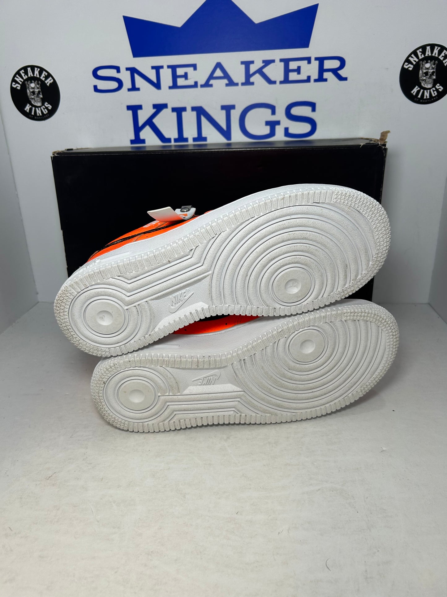 Nike Air Force 1 PRM Low GS Orange Just Do It Logo (Pre-Owned)