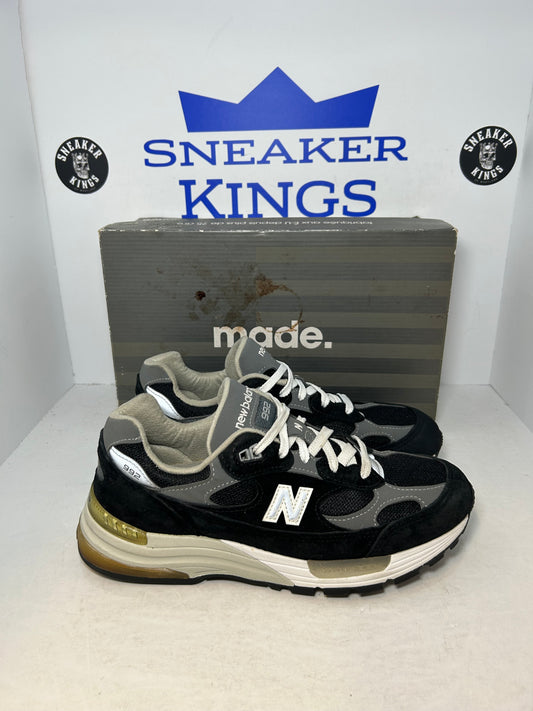 New Balance 992 Made in USA 2021 Black Grey Suede (Pre-Owned)