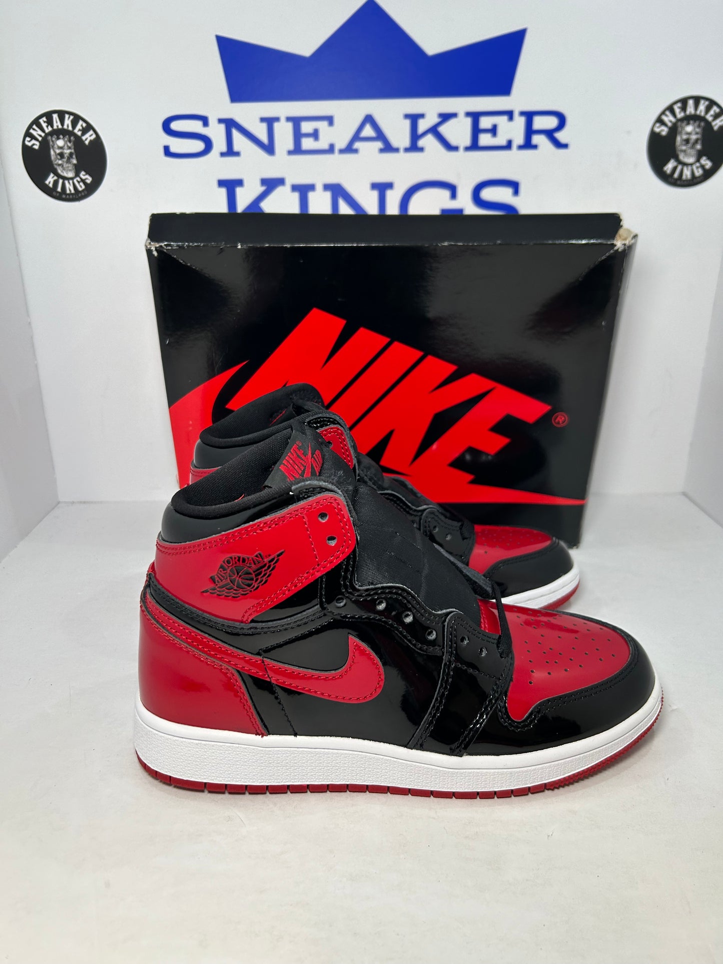 Air Jordan 1 Retro High OG GS Patent Bred (Pre-Owned)