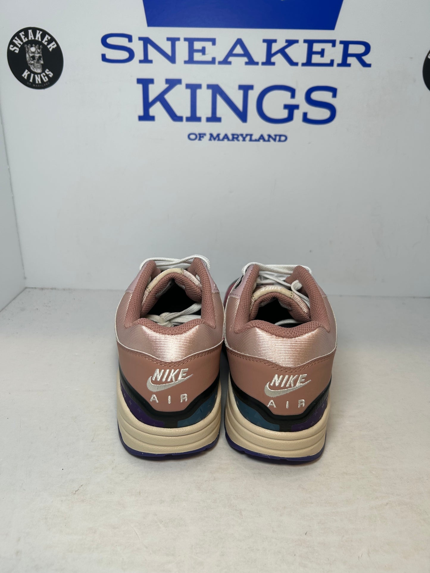 Nike Air Max 1 Premium Plum Fog Fossil Rose Mini Symbols (W) (Pre-Owned)