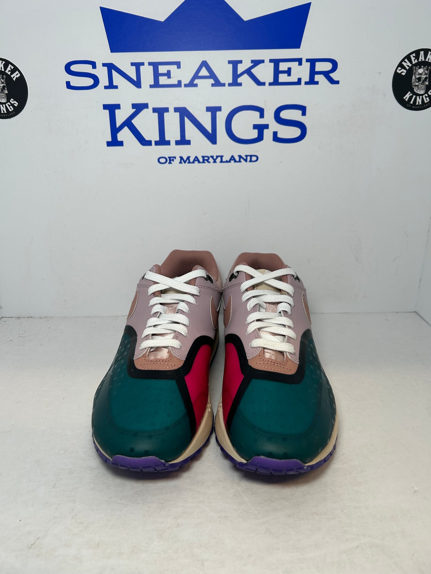 Nike Air Max 1 Premium Plum Fog Fossil Rose Mini Symbols (W) (Pre-Owned)