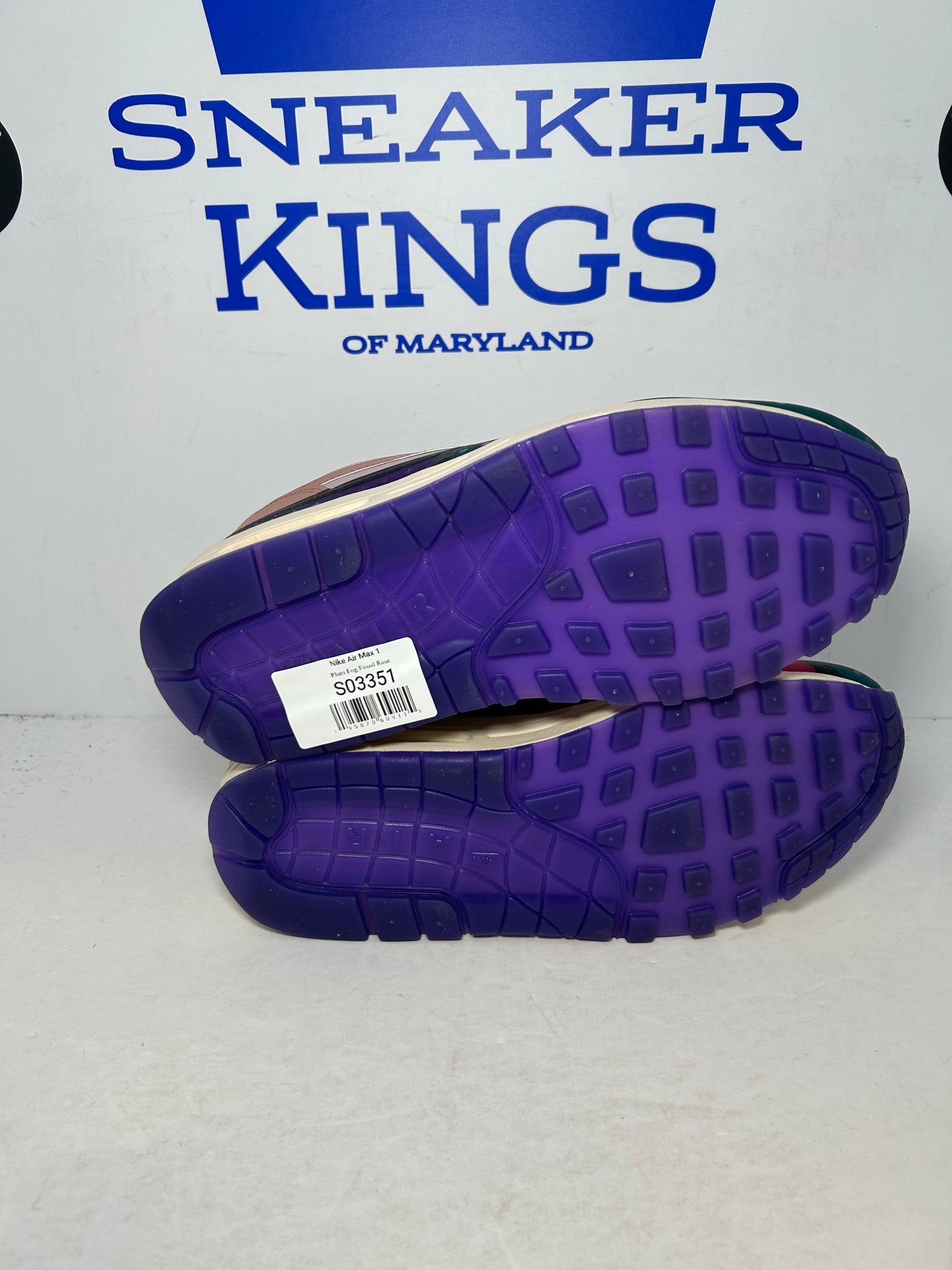 Nike Air Max 1 Premium Plum Fog Fossil Rose Mini Symbols (W) (Pre-Owned)