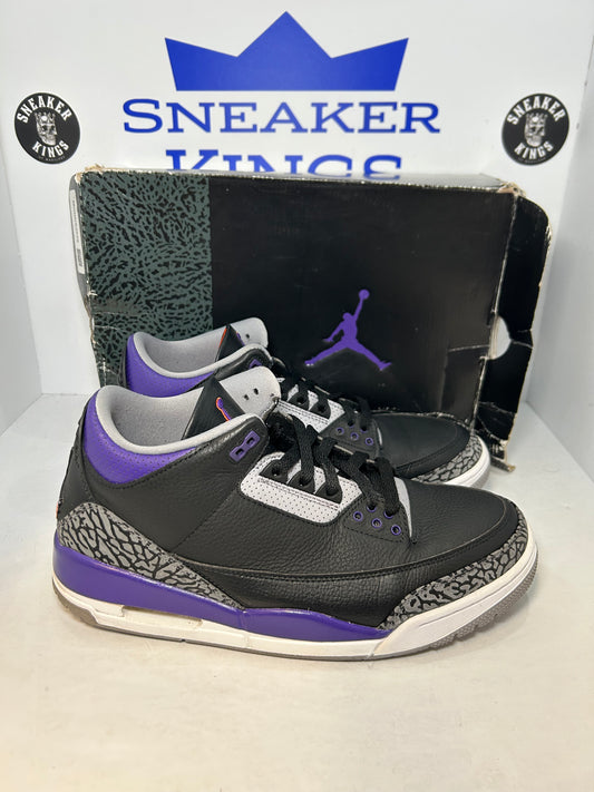 Air Jordan 3 Retro Court Purple Orange (Pre-Owned)