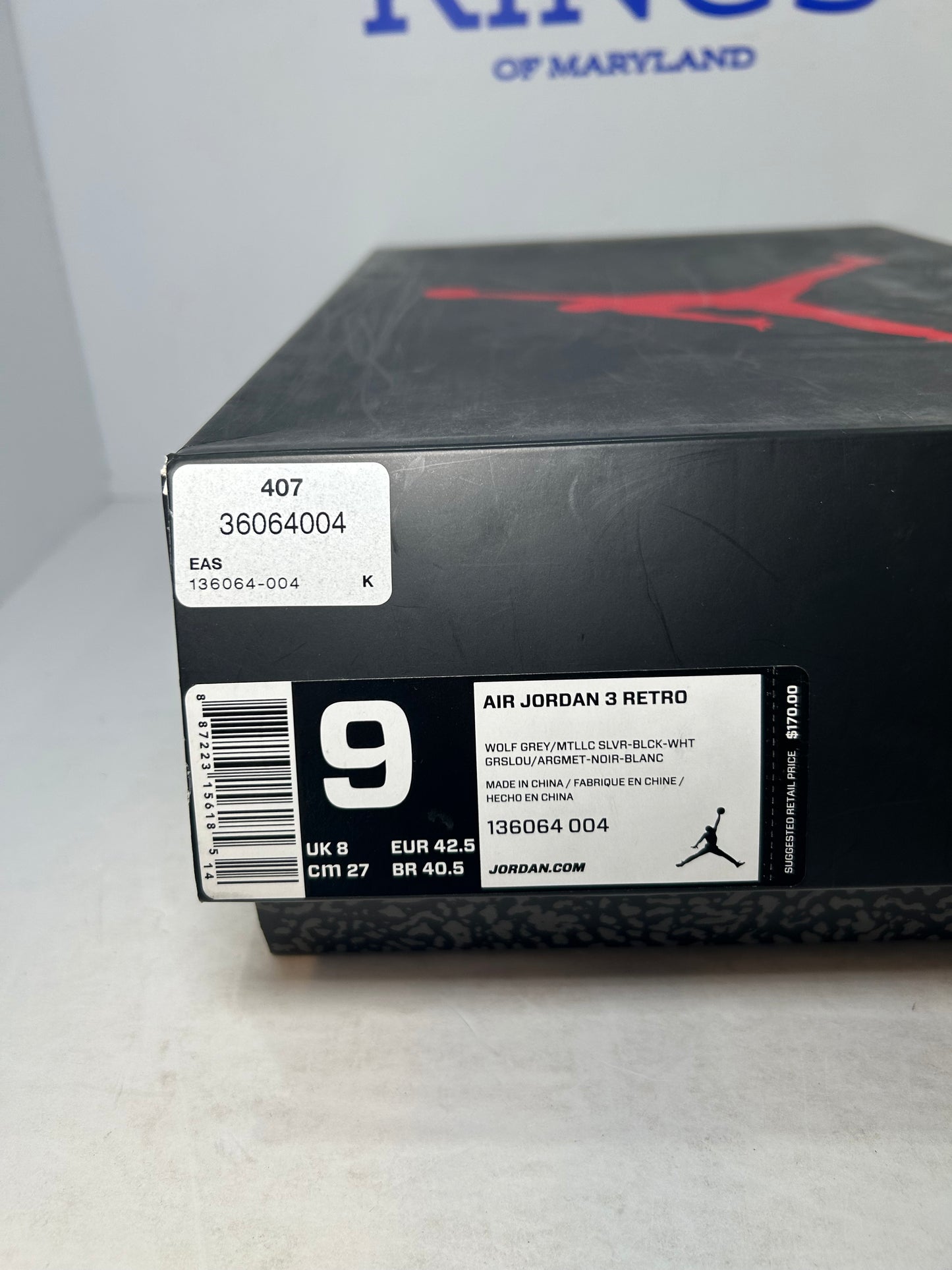 Air Jordan 3 Retro Wolf Grey (Pre-Owned)