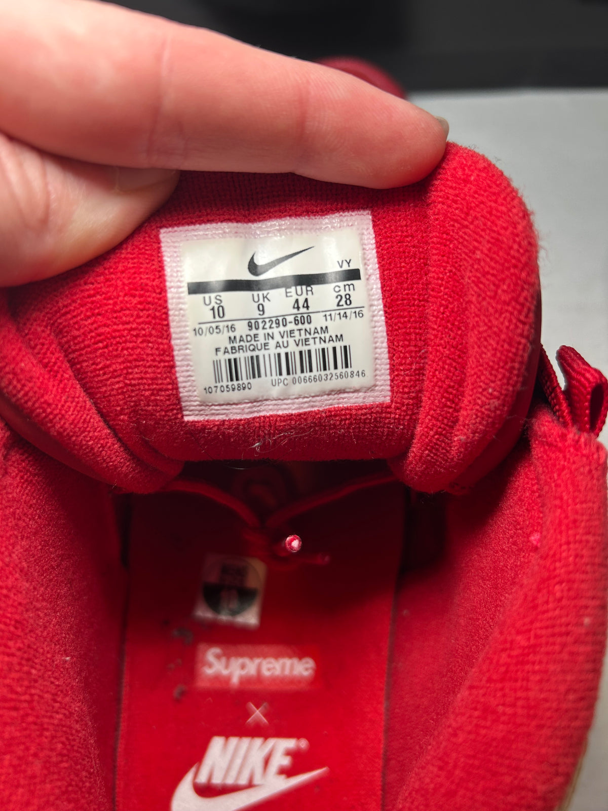 Nike Air More Uptempo Supreme Red (Pre-Owned)