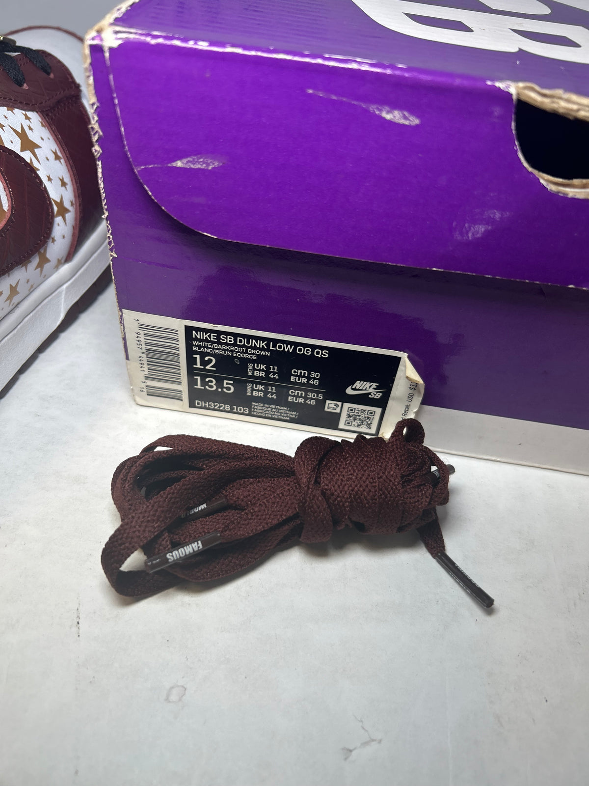 Nike Dunk SB Low x Supreme Barkroot Brown (Pre-Owned)