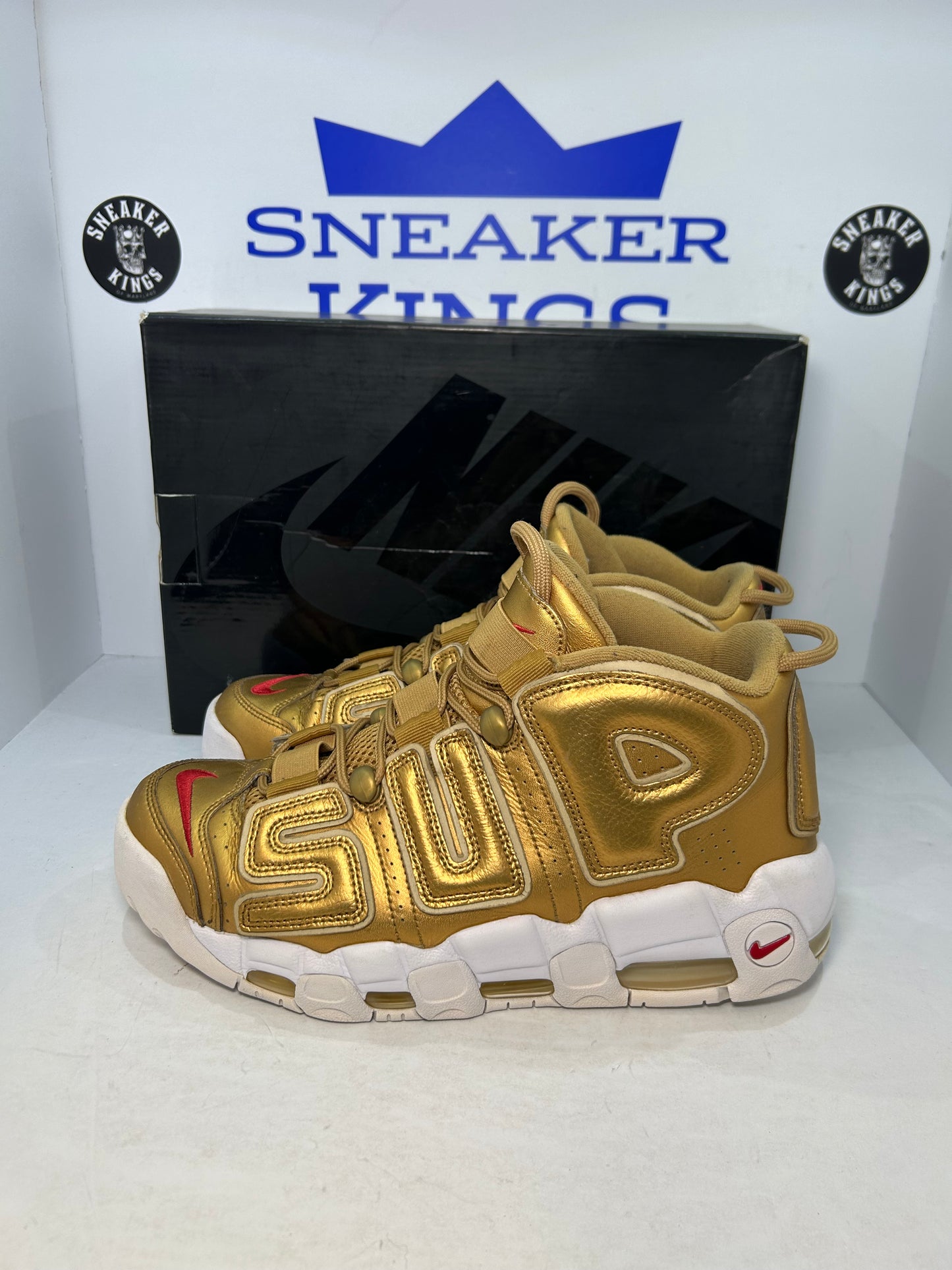 Nike Air More Uptempo Supreme Metallic Gold (Pre-Owned)