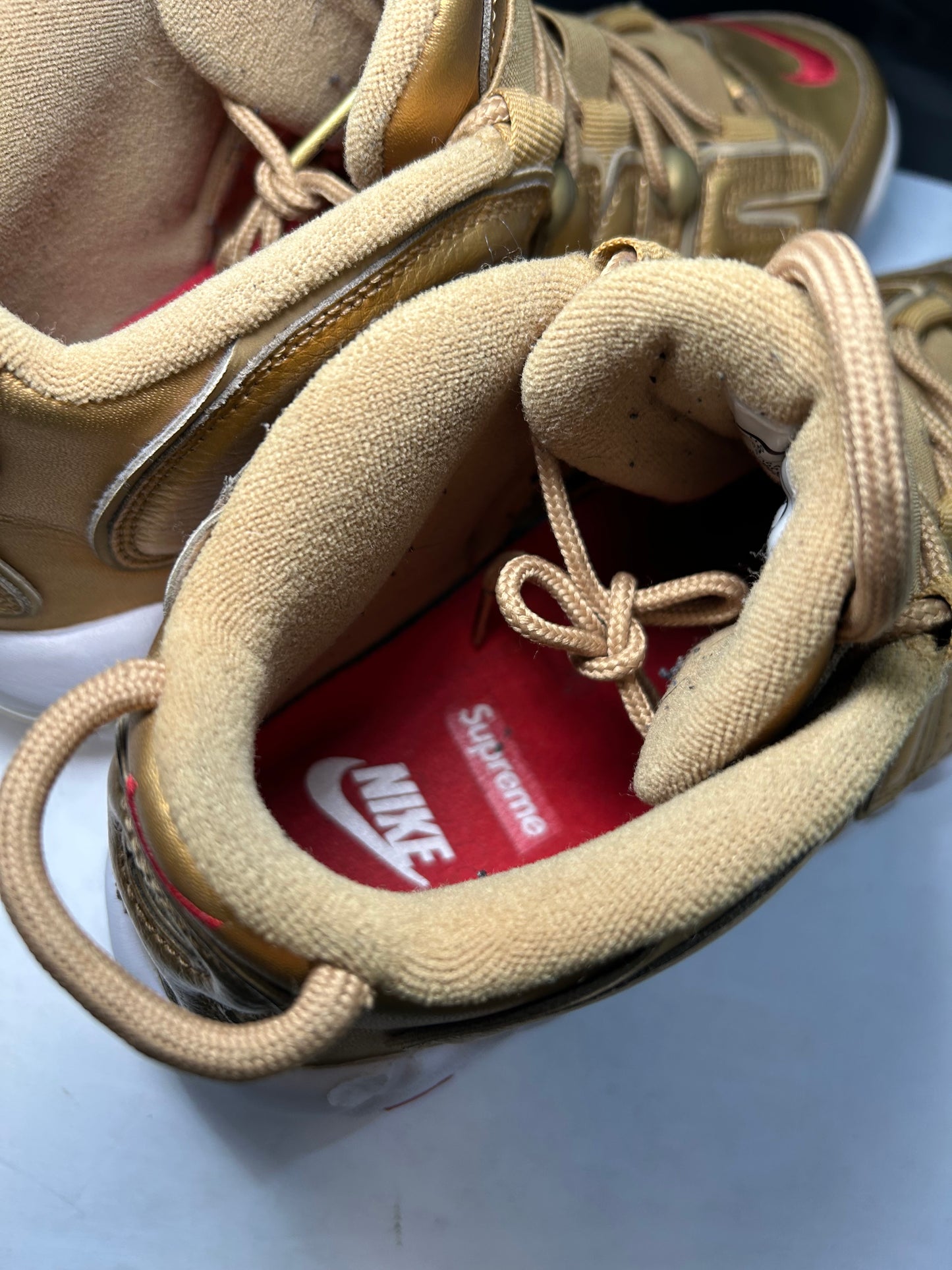 Nike Air More Uptempo Supreme Metallic Gold (Pre-Owned)