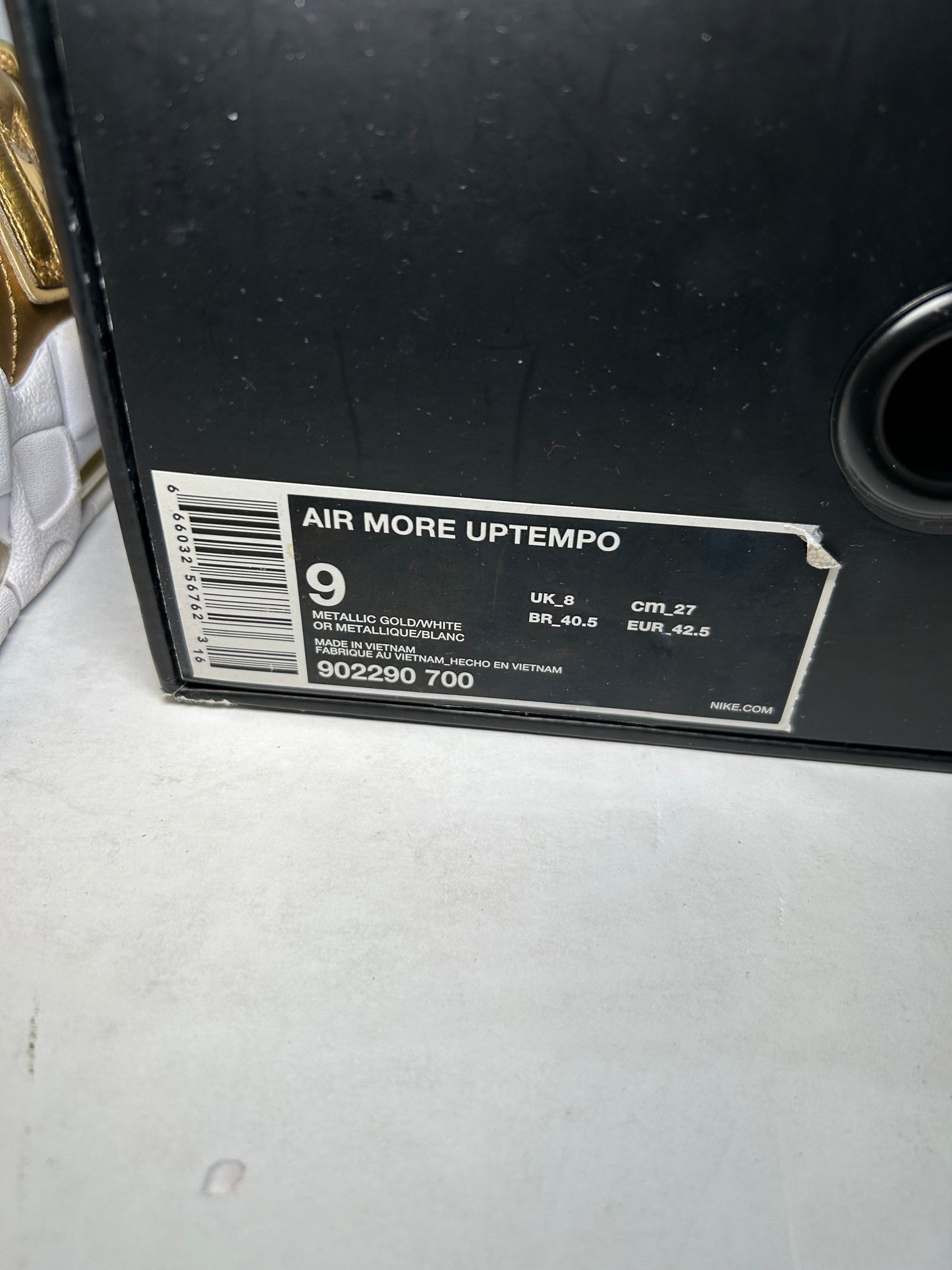 Nike Air More Uptempo Supreme Metallic Gold (Pre-Owned)