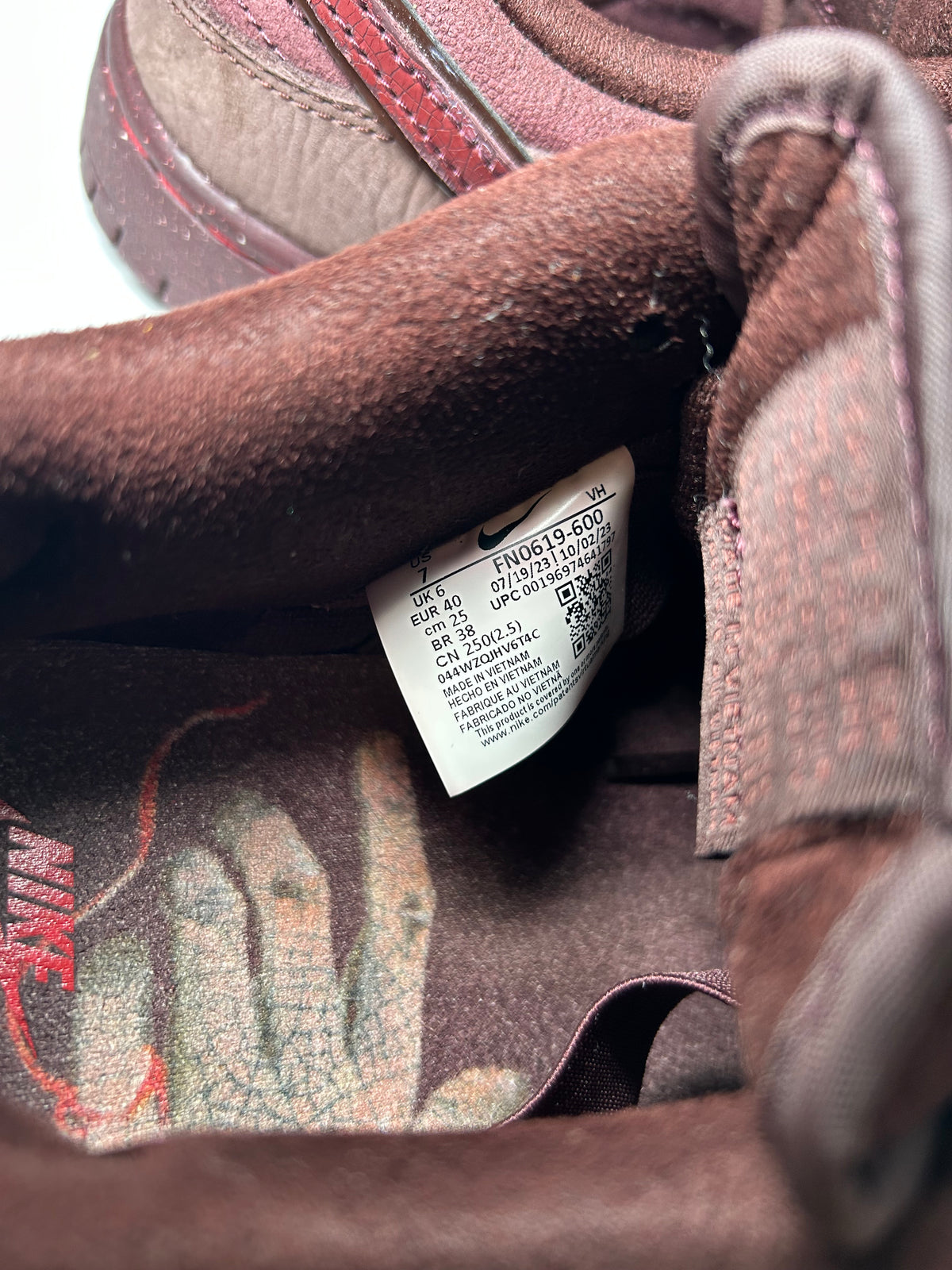 Nike SB Dunk Premium Low City of Love Burgundy Crush (Pre-Owned)