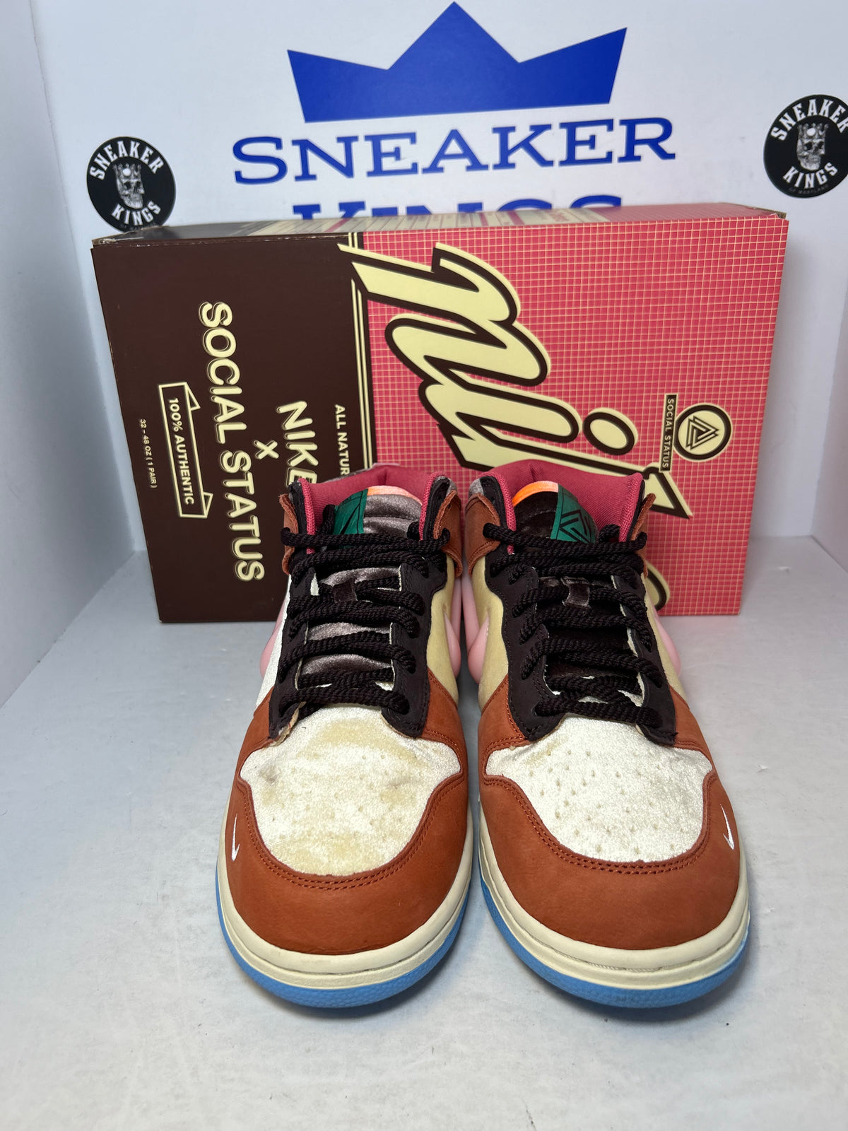 Nike Dunk Mid Social Status Chocolate Milk Free Lunch (Pre-Owned)