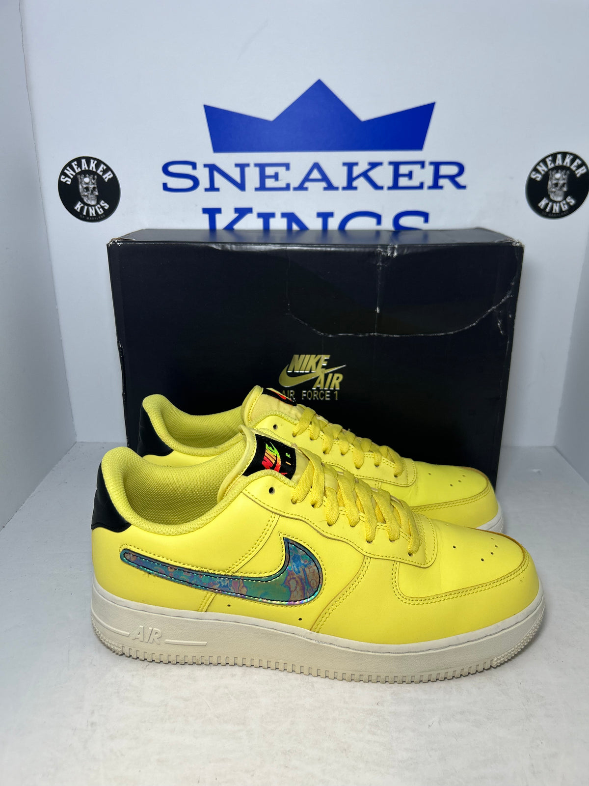 Nike Air Force 1 '07 LV8 Low Yellow Pulse Smiley Face (Pre-Owned)