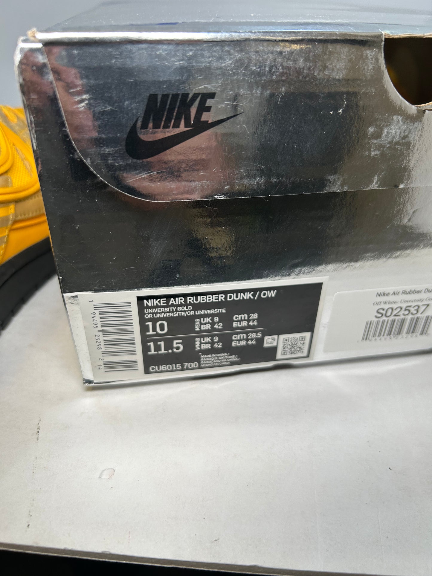 Off-White x Nike Air Rubber Dunk University Gold (Pre-Owned)