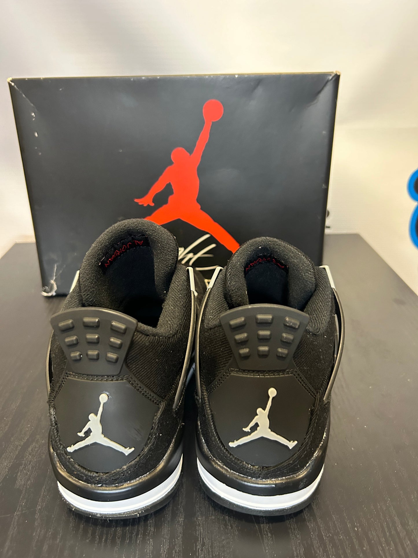 Air Jordan 4 Retro GS Black Canvas (Pre-Owned)