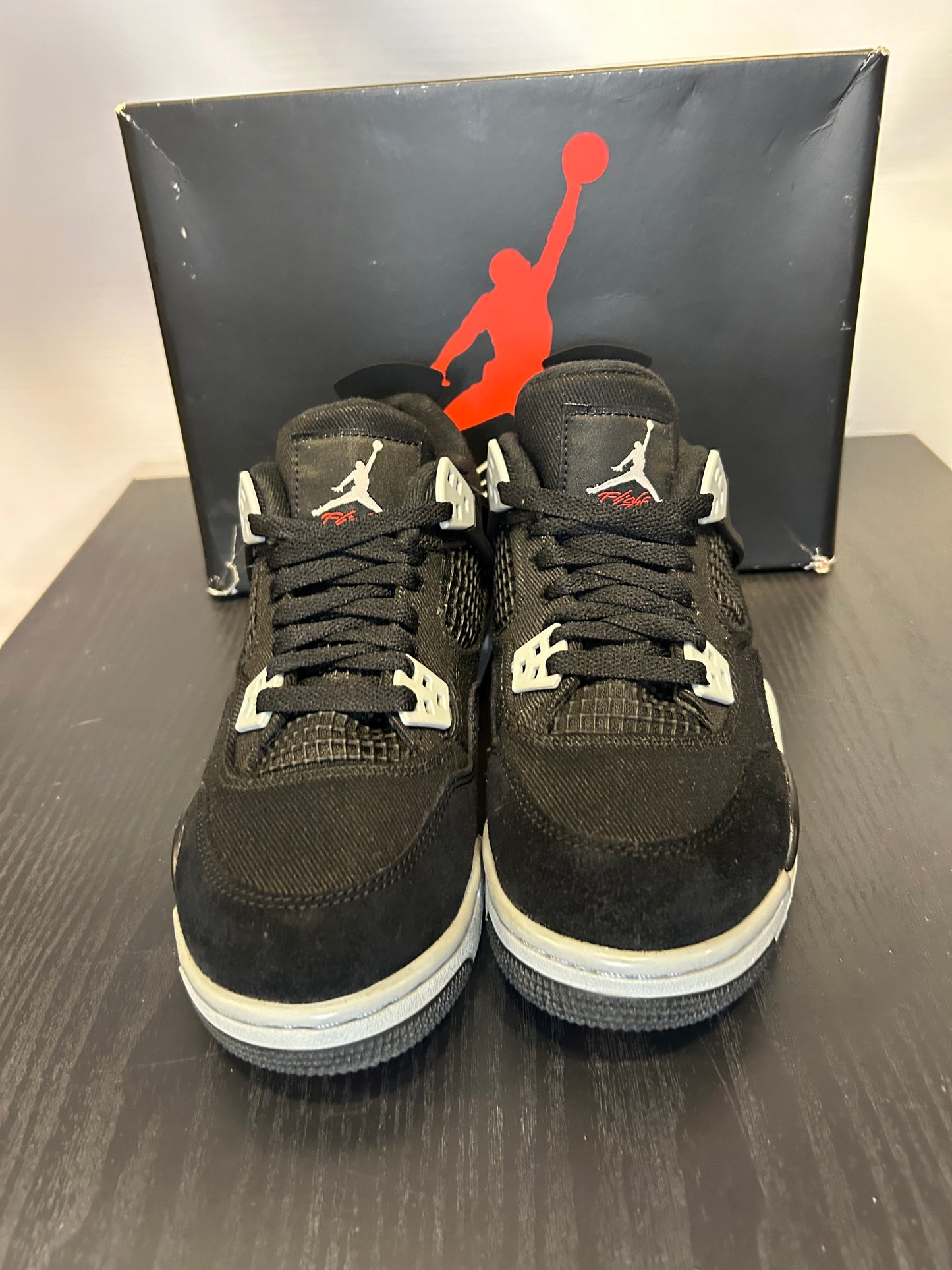 Air Jordan 4 Retro GS Black Canvas (Pre-Owned)