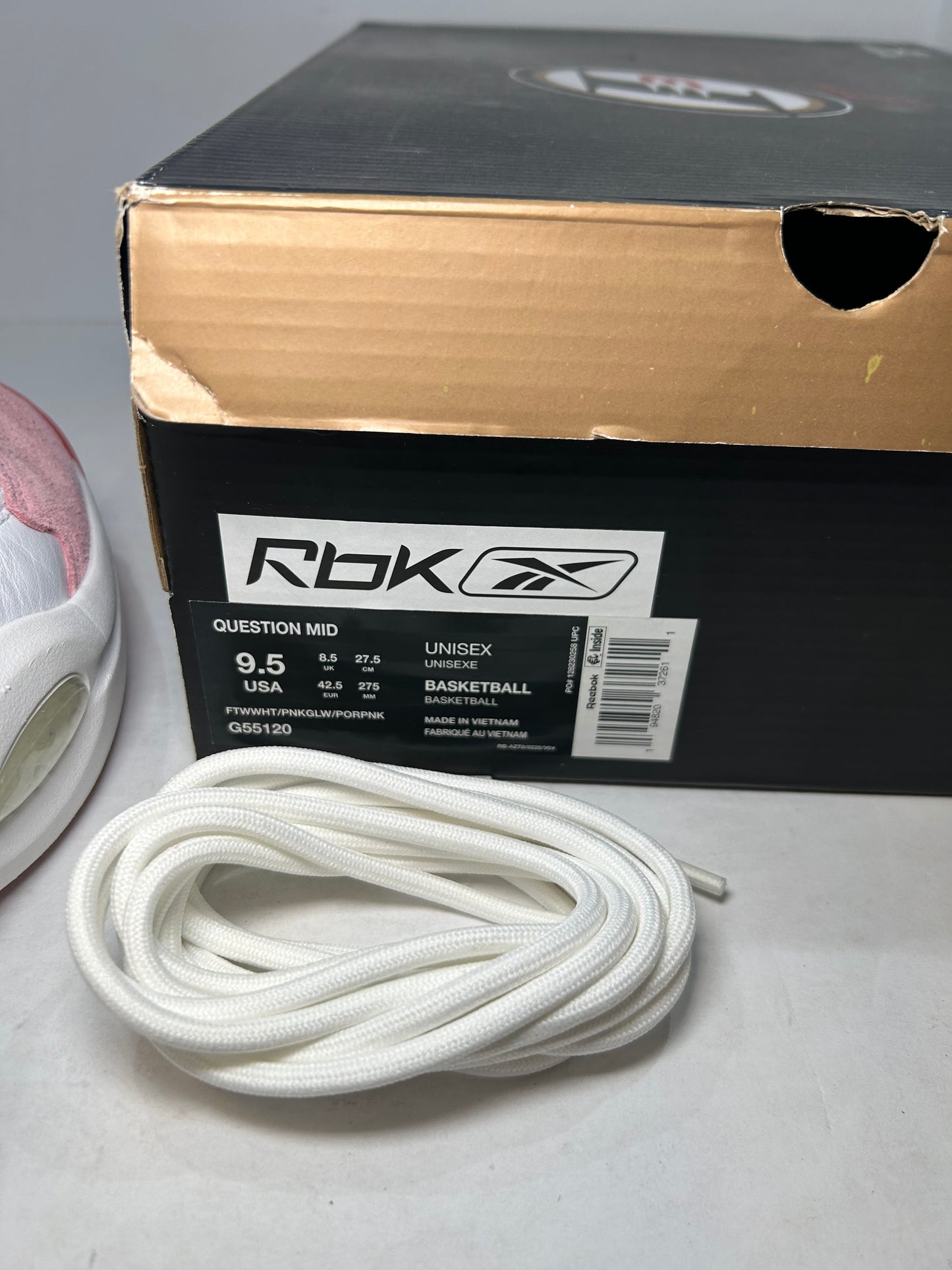 Reebok Question Mid Pink Toe (Pre-Owned)