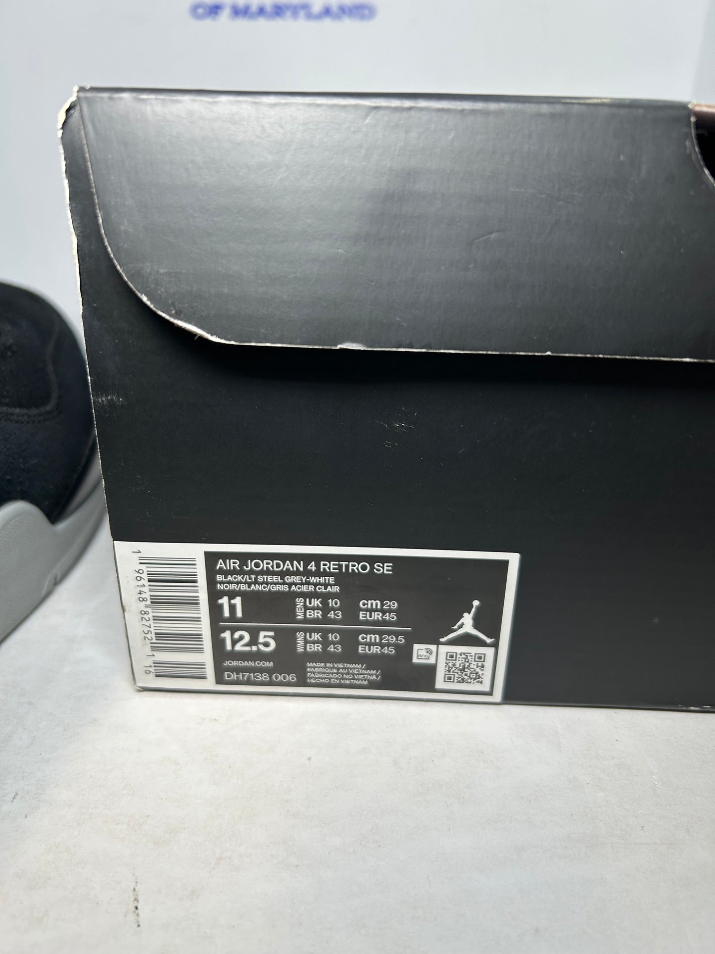 Air Jordan 4 Retro SE Black Canvas (Pre-Owned)