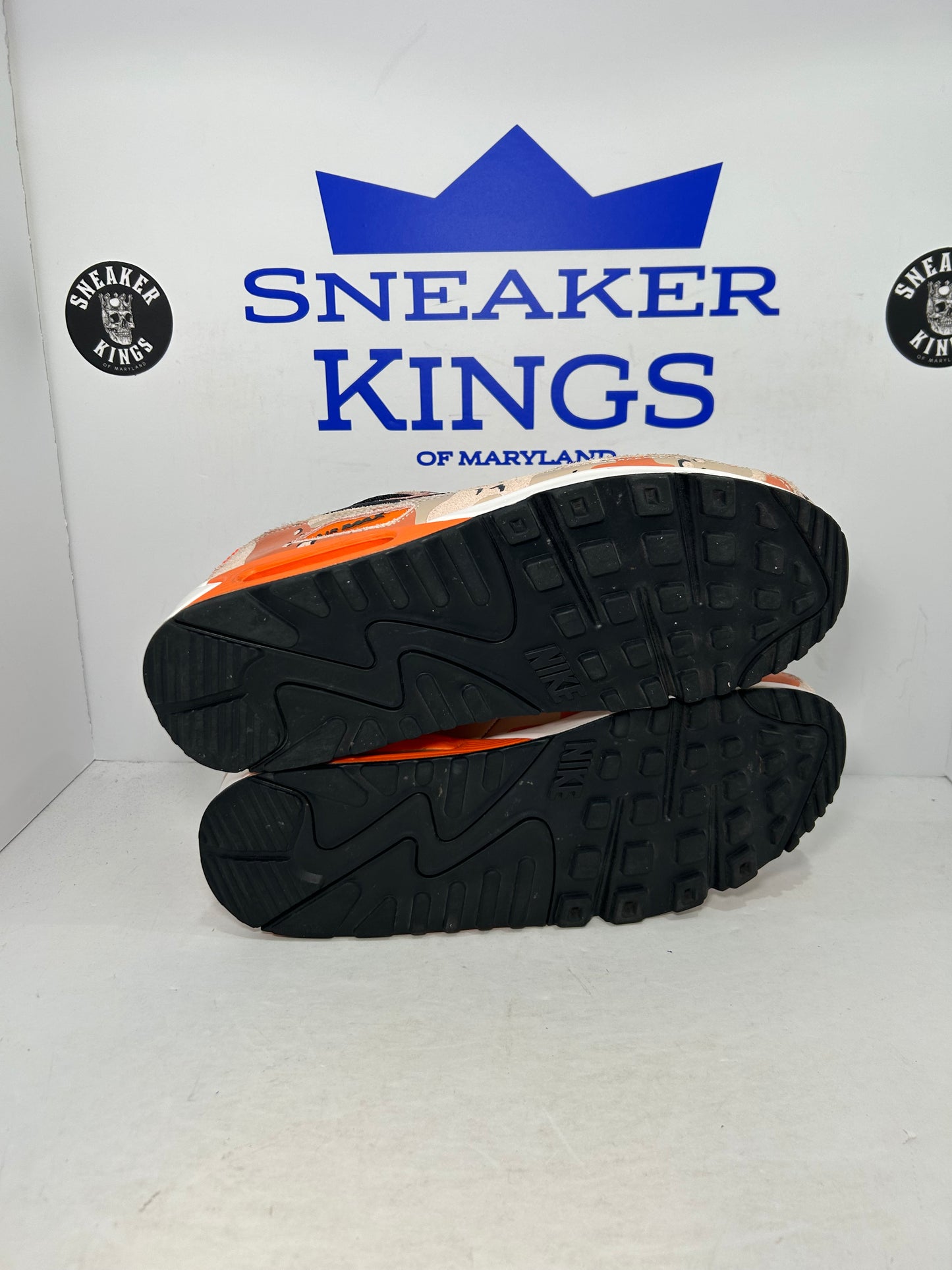 Nike Air Max 90 Premium Camo Pack Bio Beige Safety Orange (Pre-Owned)