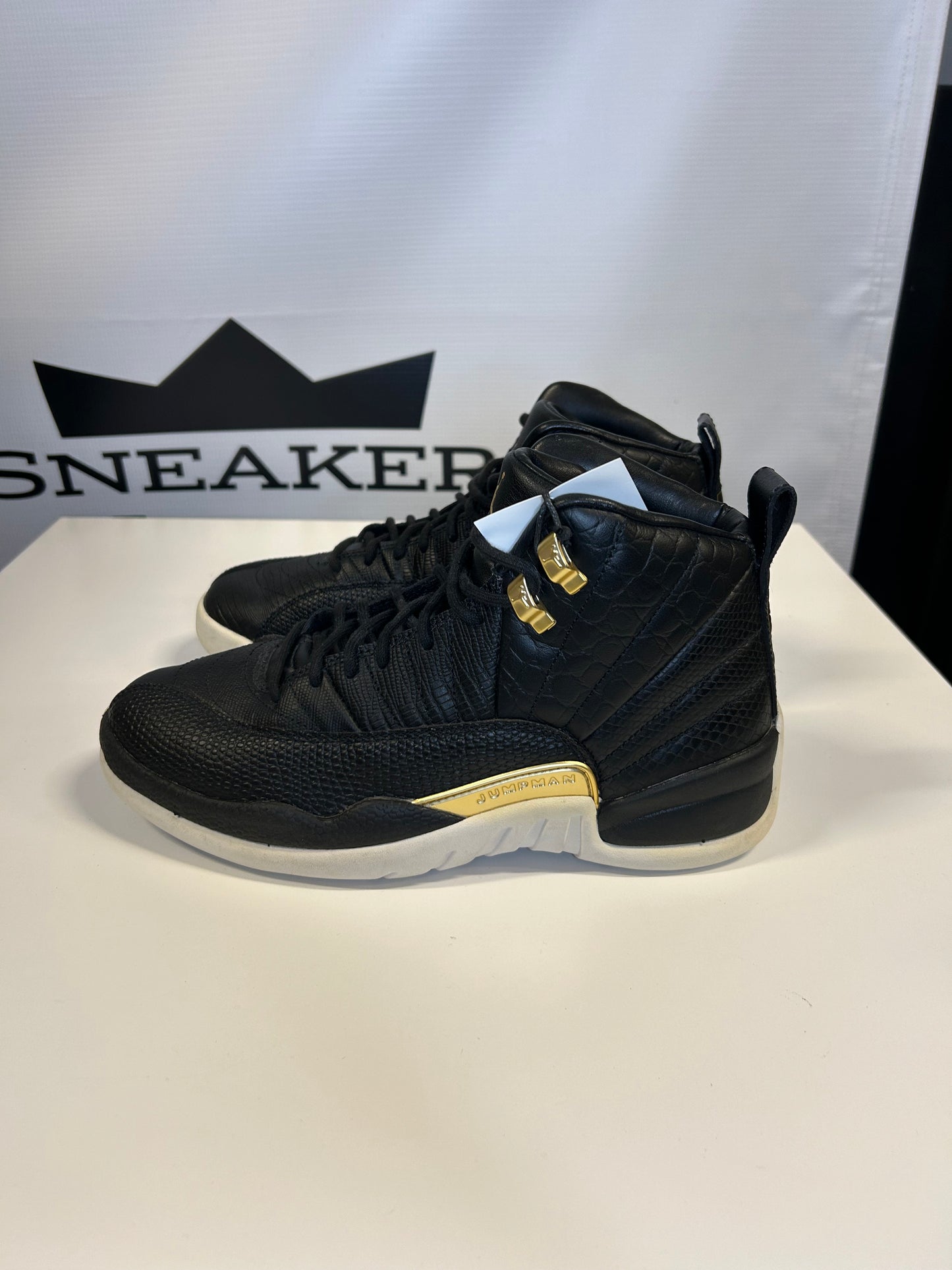 Air Jordan 12 Retro Reptile Black Metallic Gold (W) (Pre-Owned)