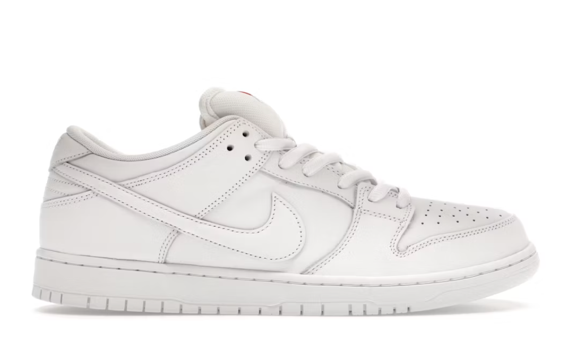 Nike SB Dunk Low Pro Triple White Orange Label