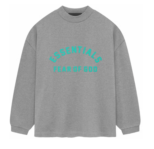 Fear of God Essentials Heavy Jersey Long Sleeve Dark Heather Oatmeal