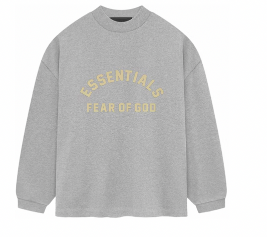 Fear of God Essentials Heavy Jersey Long Sleeve Light Heather Grey