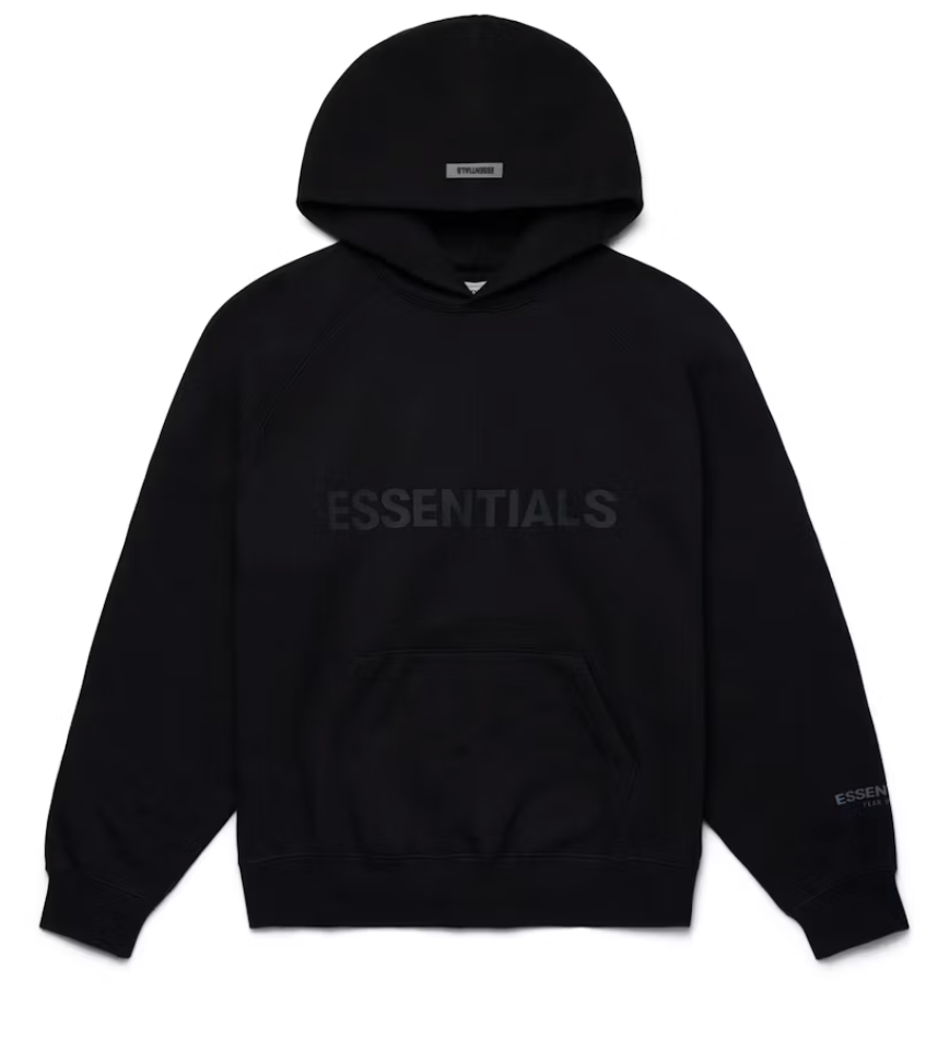 Fear of God Essentials Hoodie Applique Logo Black