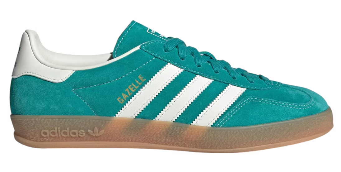 Adidas Gazelle Indoor Pure Teal Off White Gold Metallic