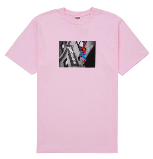 Supreme Spider-Man Tee Light Pink