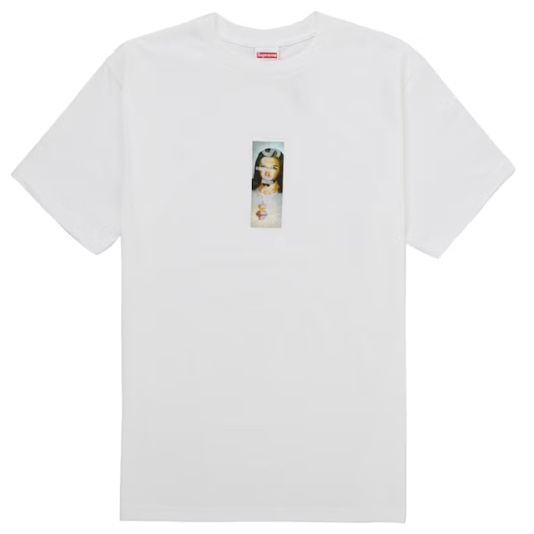 Supreme Prayer Card Box Logo Shirt White